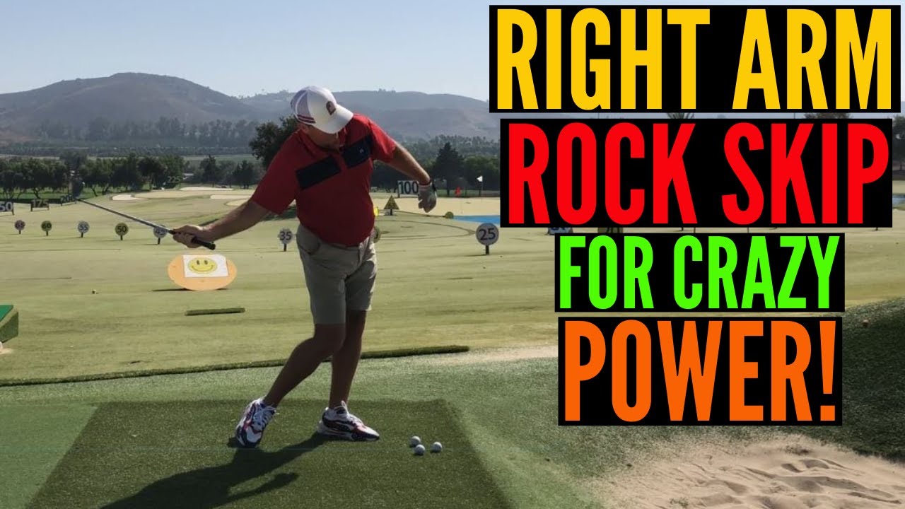 Right Arm Rock Skip Action for Crazy Power in Your Golf Swing!