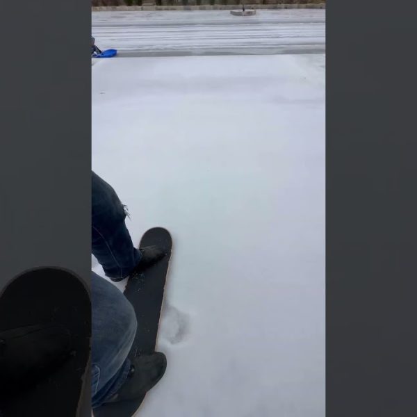 Snowskating on Ice in Texas in My Golf Shoes! Why Not?