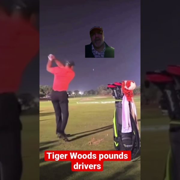 Tiger Woods pounds a driver! #golf #tomgillisgolf #tigerwoods