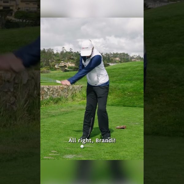 Closest to the hole at No.7 at Pebble ⛳ feat. Morgan Pressel, Mina Harigae, and Brandi Chastain!