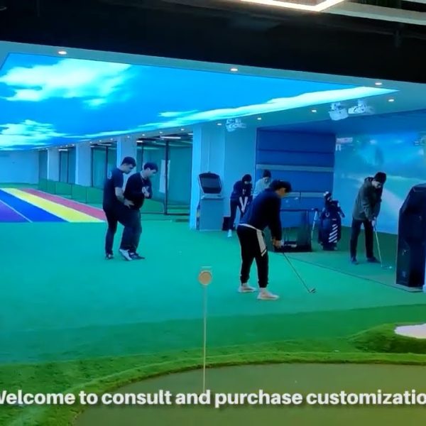 Indoor golf driving range built by PGM for customers. All golf supplies can be found with us.