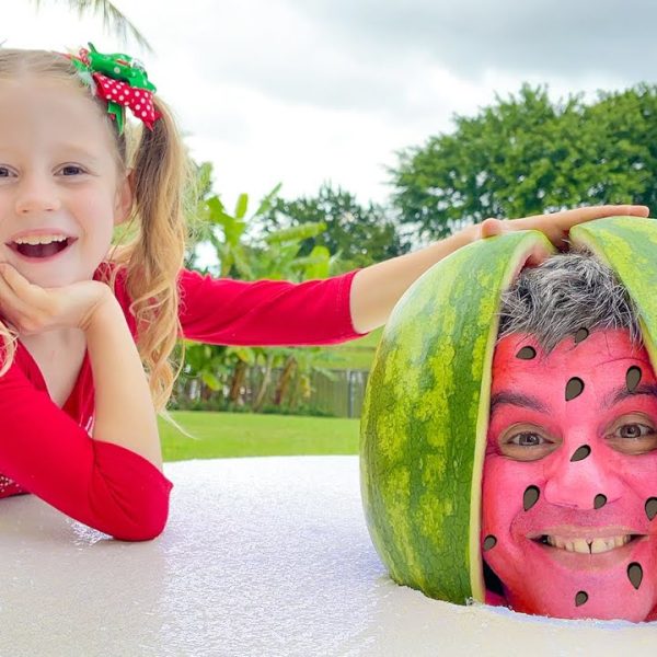 Nastya and Watermelon with a fictional story for kids