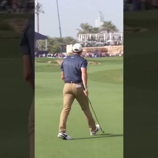 Rory McIlroy's incredible shot at the closing par five #shorts #golf #rorymcilroy #pga