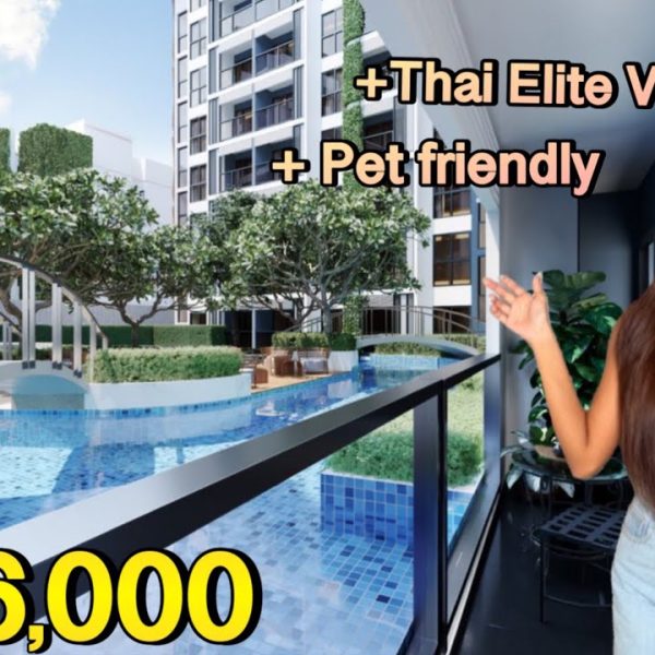 $136,000 (4.7M THB) 10years Thai Elite Visa together! Pre-Sale Condo 500M far from Bangsaray Beach