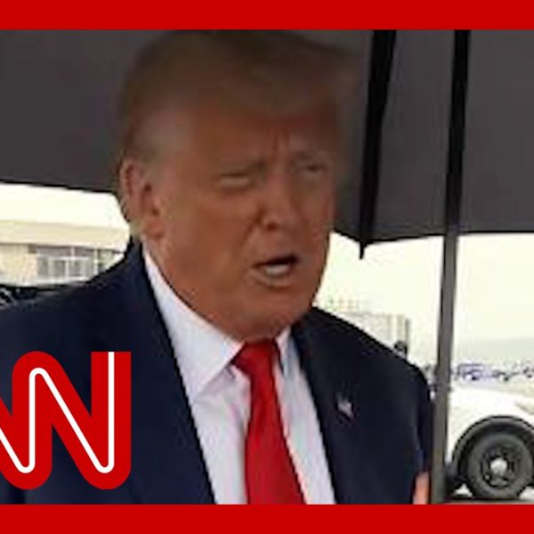 Donald Trump speaks following arraignment for criminal charges