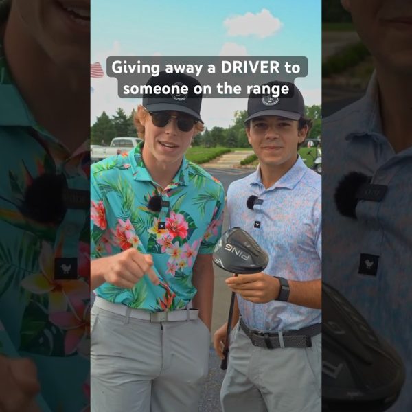 Giving away a DRIVER on the range! #golf #golfer #golflife #golfshorts #shorts