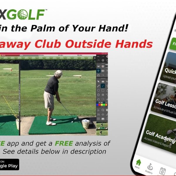 Golf takeaway club outside hands