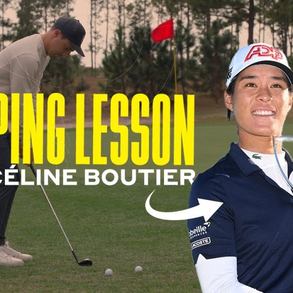 How to Hit a Bump & Run Chip Shot with Céline Boutier | Pros Teaching Joes