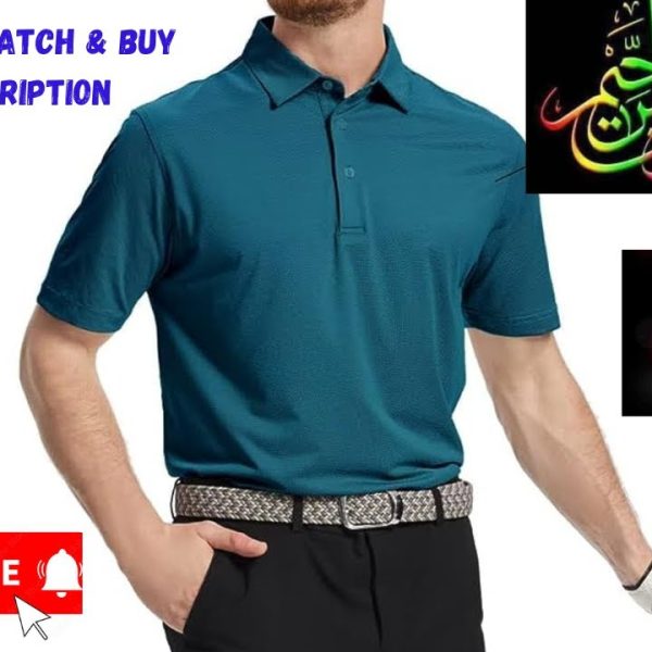 Mens Golf Shirts Dry Fit Jacquard On Amazone Affiliate Digital Marketing