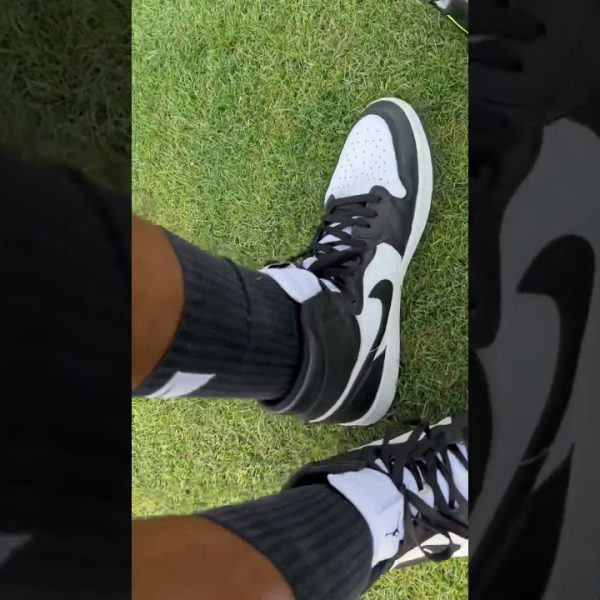 Rocking The Air Jordan 1 High Golf “Panda” Shoes On The Golf Course